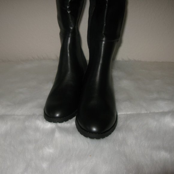Worthington Black Over The Calf Boots Round Toe NWT - Picture 3 of 5